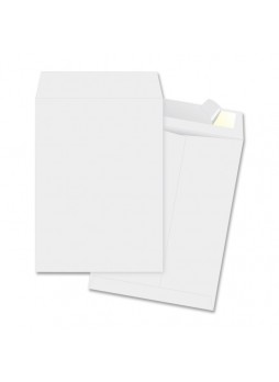 Business Source Open End Document Mailer, #13, Peels & Seal, Tyvek, White, Box of 100